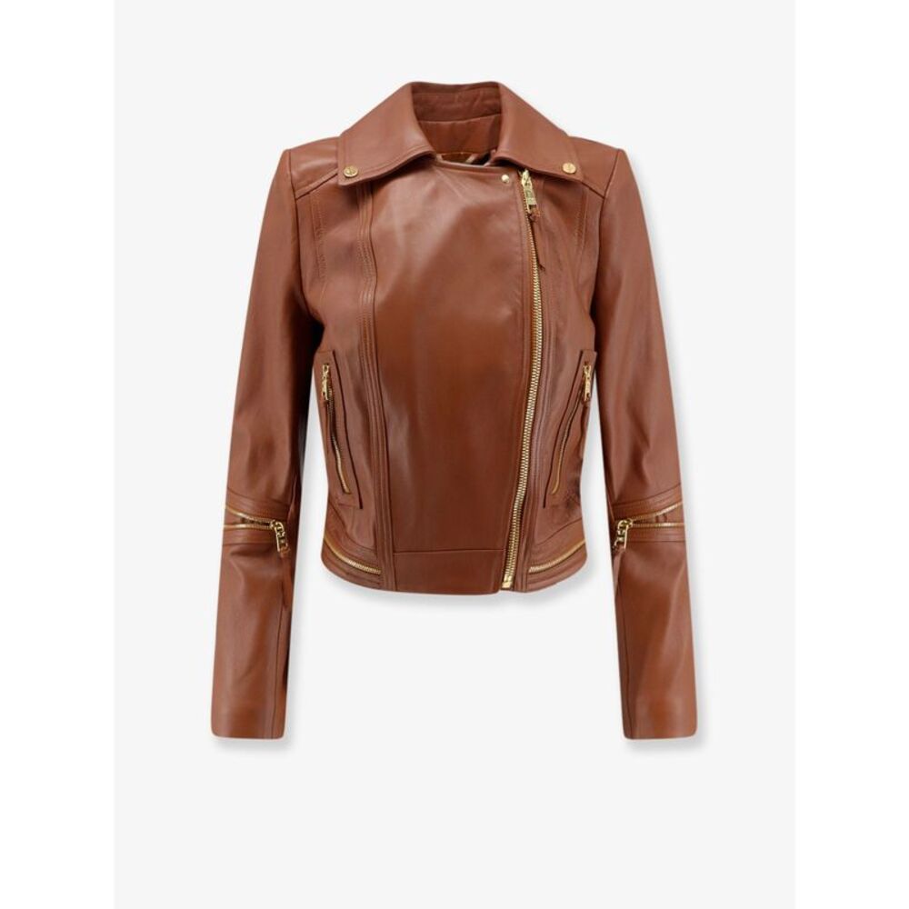 Elisabetta Franchi Women Leather Biker Jacket